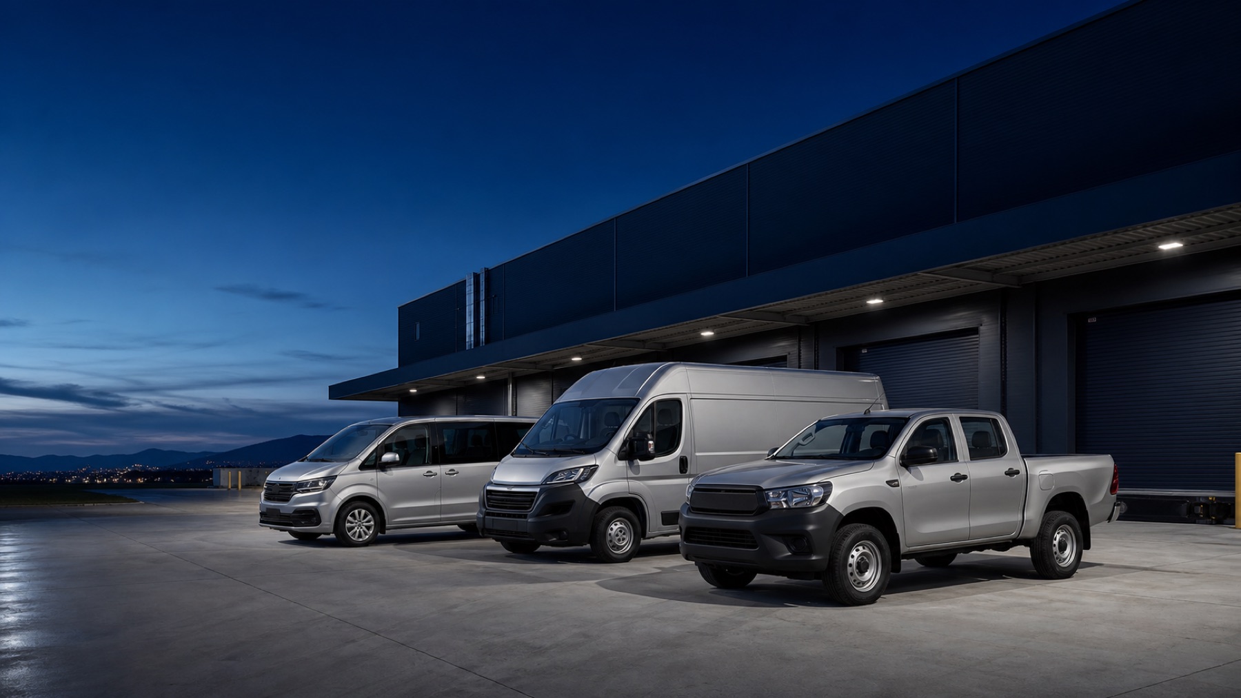 Flota de pickups, vans y minivans
